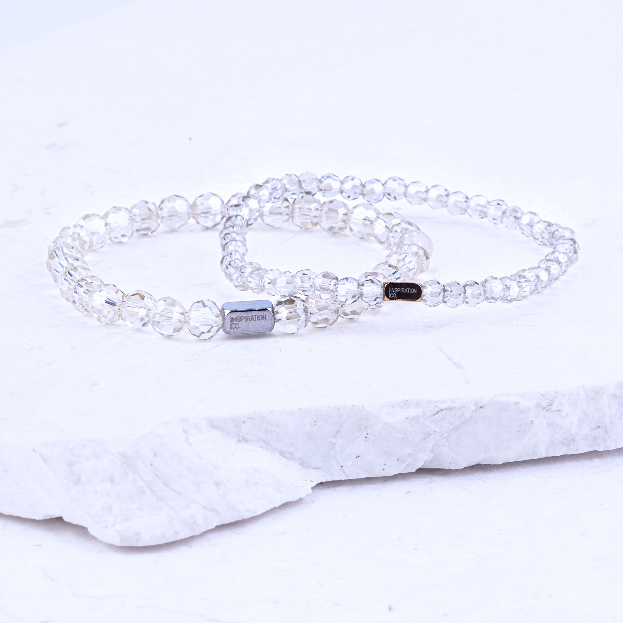 SILVER CHAMPAGNE CRYSTAL- ACCENT BRACELET