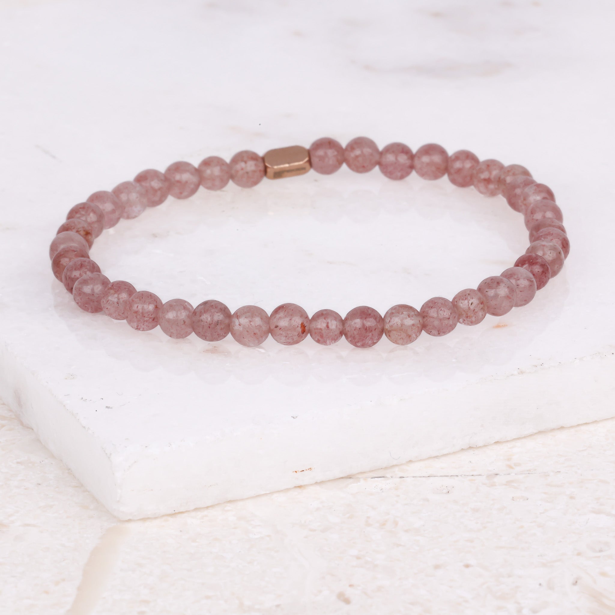 PINK QUARTZ- ACCENT BRACELET