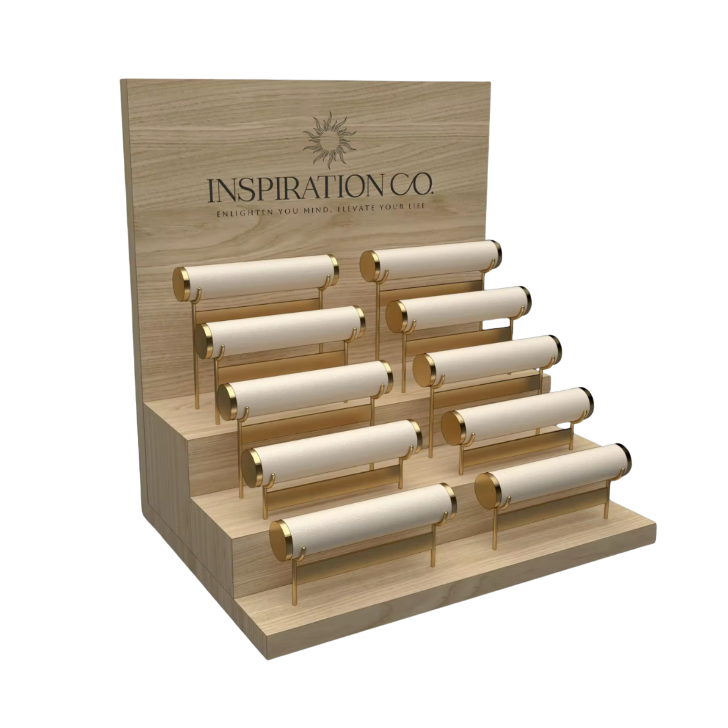 10 TIER DISPLAY-WOOD DESIGN